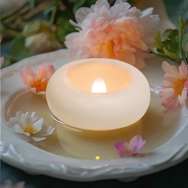 12/24 Pack Waterproof Flameless Floating Tealights Candle Electric Flickering LED Candles For Wedding Party Pool&SPA Home Decor - Image 6