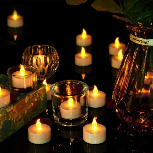 Flameless LED Electronic Candle Dropping Wax Tea Light Realistic Flames Led Lamp Christmas Halloween Wedding Home Decor - Image 6