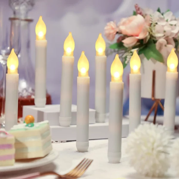 Flameless Candles 12 PCS Led Candles 6.9 Inch Battery Operated Candles Taper Candles for Party Classroom Church Birthday Decor - Image 2