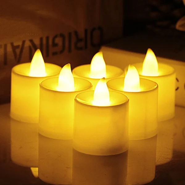Flameless LED Electronic Candle Dropping Wax Tea Light Realistic Flames Led Lamp Christmas Halloween Wedding Home Decor - Image 4
