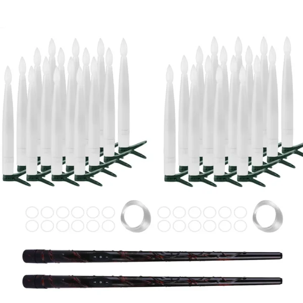Floating Flameless Candles with Magic Wand Hanging Flickering LED Taper Candle for Indoor Outdoor Christmas Halloween Home Decor - Image 2