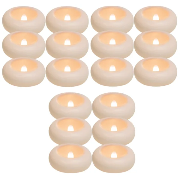 12/24 Pack Waterproof Flameless Floating Tealights Candle Electric Flickering LED Candles For Wedding Party Pool&SPA Home Decor - Image 4