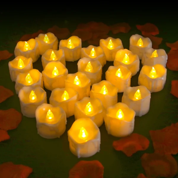 LED Candles 24/12 Pack Flameless Flickering Tea Light Warm White Candle for Party Wedding Birthday Christmas Gifts Home Decor - Image 7