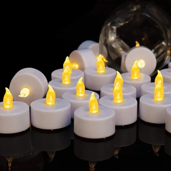 Flameless LED Electronic Candle Dropping Wax Tea Light Realistic Flames Led Lamp Christmas Halloween Wedding Home Decor - Image 2