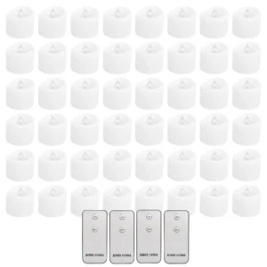 24/48Pcs Remote Flameless Flickering LED Candle Battery Operated Creative Wishing Led Tea Lights Wedding Christmas Table Decor