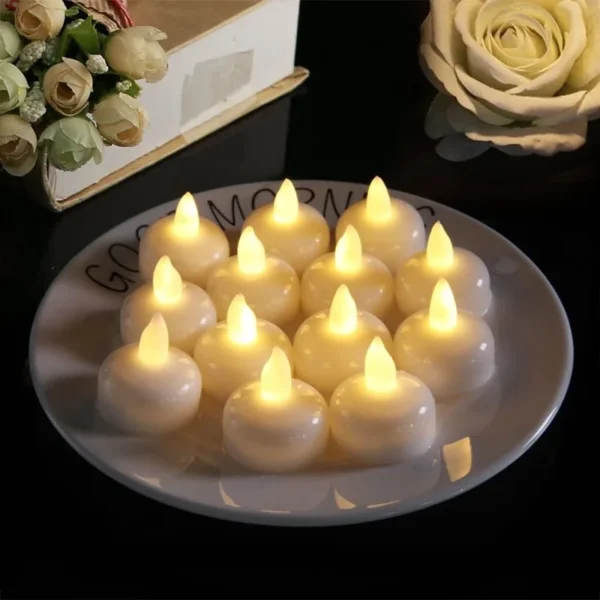 12Pcs LED Flameless Waterproof Candle Lights  Tea Candles Battery Powered for Home Wedding Birthday Party Decoration - Image 3