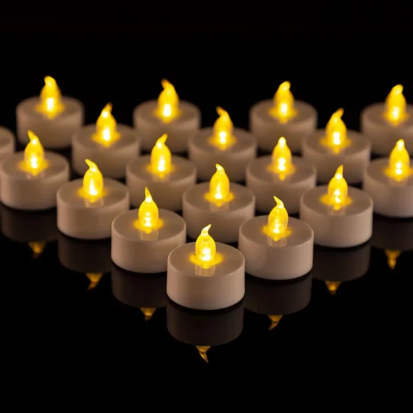 LED Candles 48/24/12 Pack Battery Operated Candles Batteries Lights Candles to Create Warm Ambiance Naturally Flickering Bright - Image 2