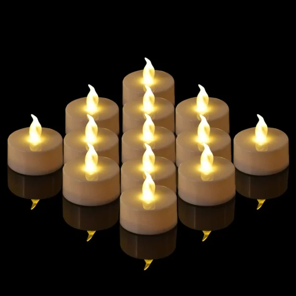 LED Candles 24/12 Pack Flameless Flickering Tea Light Warm White Candle for Party Wedding Birthday Christmas Gifts Home Decor - Image 8