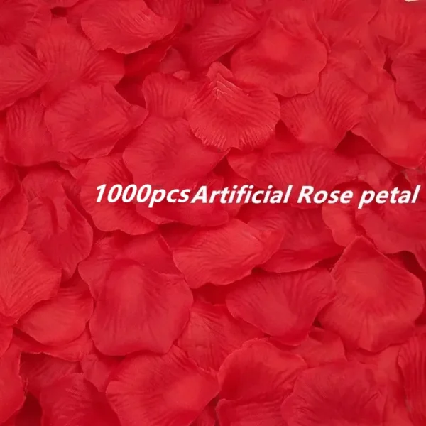 24/48 Pack Heart Shaped LED Tea Lights Candles with Artificial Rose Petals Romantic Night Decorations  for Wedding Anniversary - Image 3