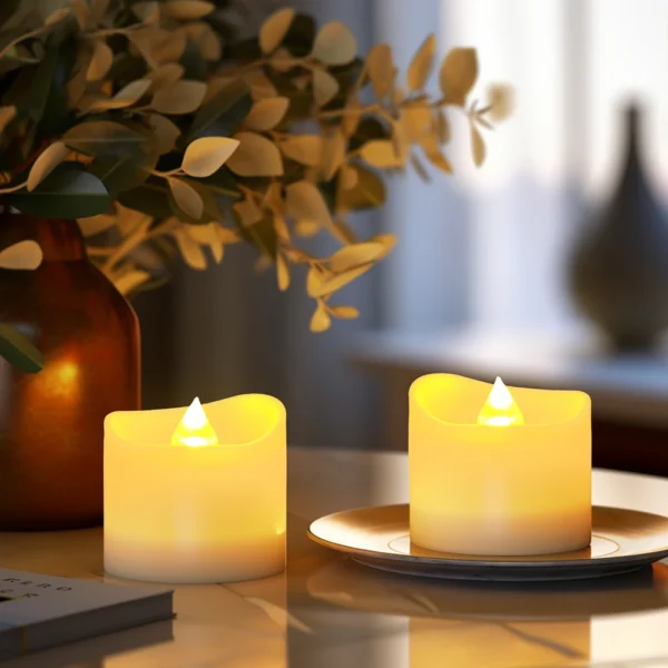 24/48Pcs Remote Flameless Flickering LED Candle Battery Operated Creative Wishing Led Tea Lights Wedding Christmas Table Decor - Image 6