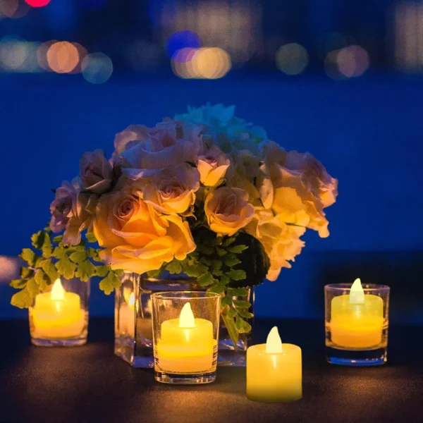 Heart-Shaped Flameless LED Candle - Battery-Powered Tealight for Home Christmas Party Wedding Decoration Electronic Candles - Image 8