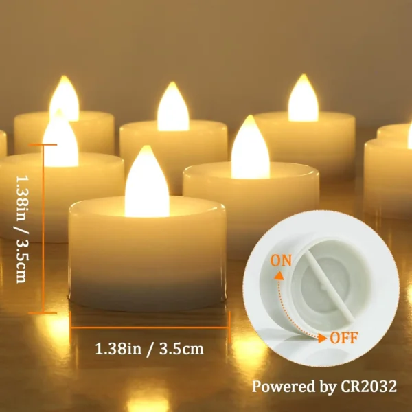 Flashing LED Candle Battery Powered Fake Tea Light Flameless Candles Outdoor Garden Birthday Wedding Party Home Decoration - Image 4