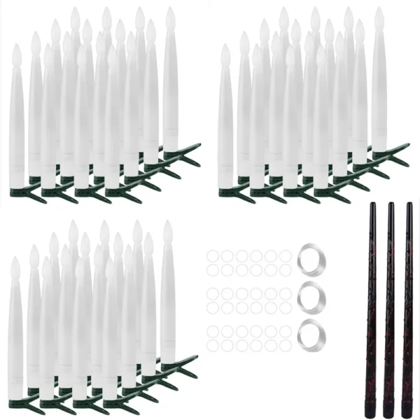 Floating Flameless Candles with Magic Wand Hanging Flickering LED Taper Candle for Indoor Outdoor Christmas Halloween Home Decor - Image 3