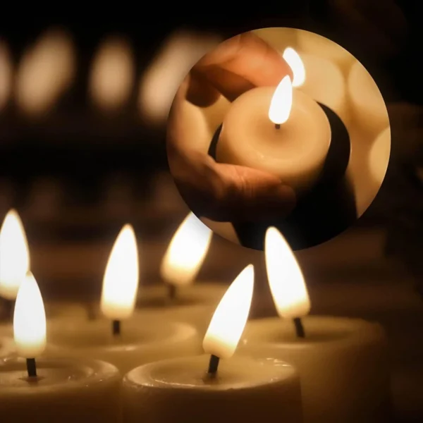 6/12pcs LED Candles Flashing Candles Light Battery Powered Flickering Tea Light Flameless Candles Birthday Wedding Party Decor - Image 4