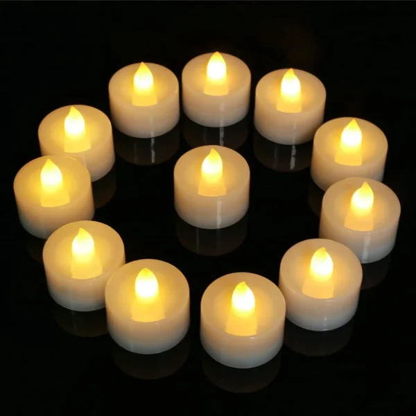 Flashing LED Candle Battery Powered Fake Tea Light Flameless Candles Outdoor Garden Birthday Wedding Party Home Decoration - Image 3