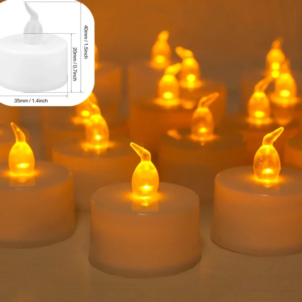 LED Candles 24/12 Pack Flameless Flickering Tea Light Warm White Candle for Party Wedding Birthday Christmas Gifts Home Decor - Image 4