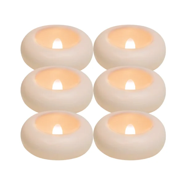 12/24 Pack Waterproof Flameless Floating Tealights Candle Electric Flickering LED Candles For Wedding Party Pool&SPA Home Decor - Image 2