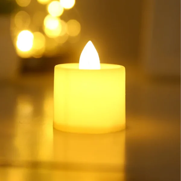 Flameless LED Electronic Candle Dropping Wax Tea Light Realistic Flames Led Lamp Christmas Halloween Wedding Home Decor