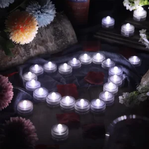 LED Flameless Candles Light Waterproof Tea Lights Underwater Sumbersible Pool LED Lights Decoration Lamp Candle For Wedding Part