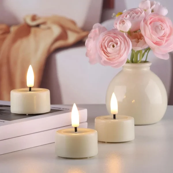 6/12pcs LED Candles Flashing Candles Light Battery Powered Flickering Tea Light Flameless Candles Birthday Wedding Party Decor - Image 7