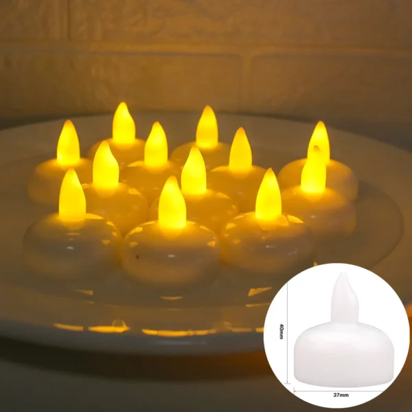 LED Candles 24/12 Pack Flameless Flickering Tea Light Warm White Candle for Party Wedding Birthday Christmas Gifts Home Decor - Image 2
