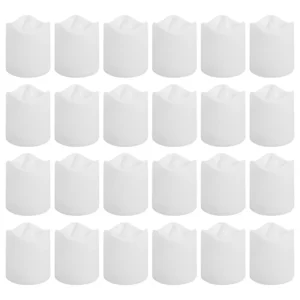 12/24Pcs Flameless LED Candle Wishing Tea Lamp Warm White Home Christmas Party Wedding Decoration Battery-Power Candles Lights