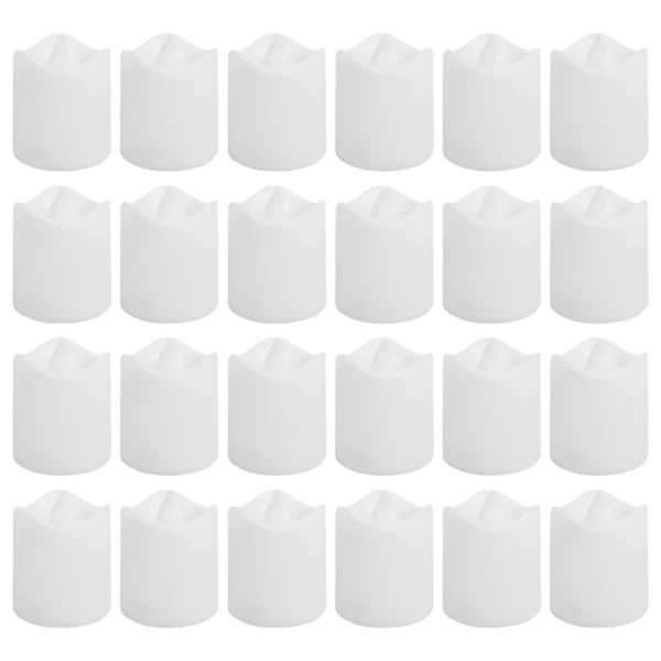 12/24Pcs Flameless LED Candle Wishing Tea Lamp Warm White Home Christmas Party Wedding Decoration Battery-Power Candles Lights