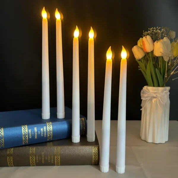 Large Battery-Powered Flameless Candles - LED Warm Light Candle Lamps for Home Decoration for Christmas and Halloween Parties - Image 3