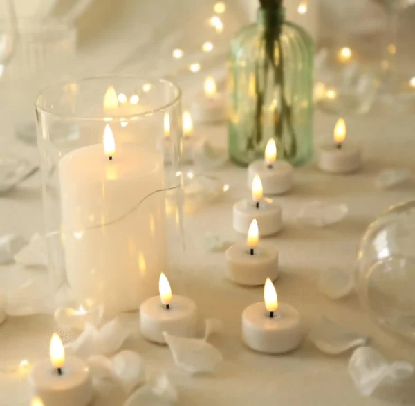 6/12pcs LED Candles Flashing Candles Light Battery Powered Flickering Tea Light Flameless Candles Birthday Wedding Party Decor - Image 8