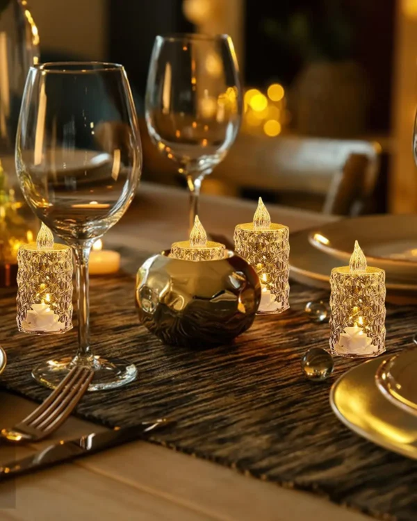 Crystal Candles LED Light Transparent Flameless Battery Power Lantern Night Lamp Wedding Party Birthday Xmas Halloween Decor - Image 6