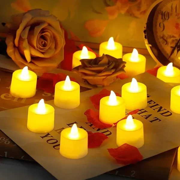Flameless LED Electronic Candle Dropping Wax Tea Light Realistic Flames Led Lamp Christmas Halloween Wedding Home Decor - Image 6