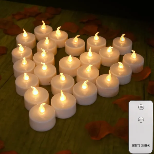 Set of 24/12pc Flameless Flickering LED Candles Battery Operated For Home Christmas Party Wedding Decoration Electronic Tealight - Image 5