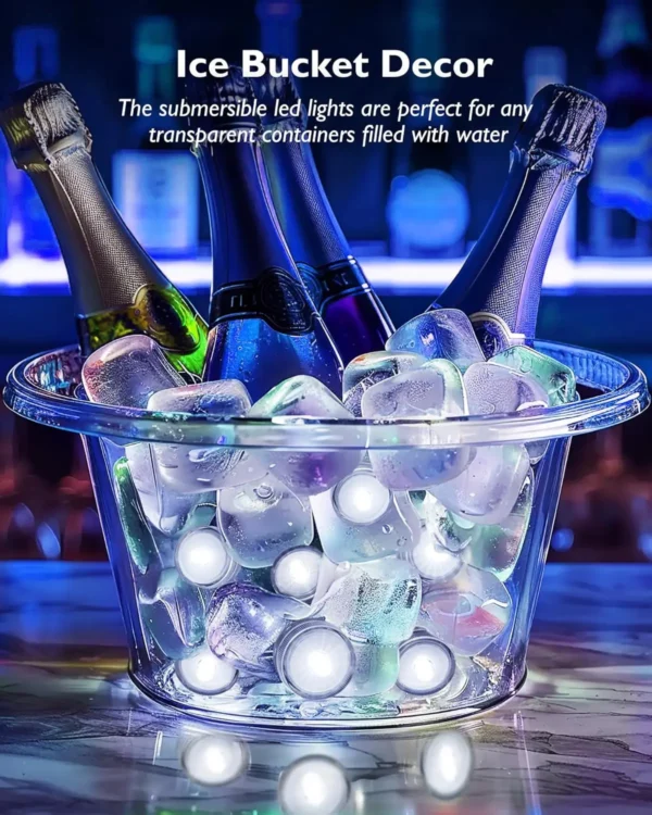 LED Flameless Candles Light Waterproof Tea Lights Underwater Sumbersible Pool LED Lights Decoration Lamp Candle For Wedding Part - Image 7