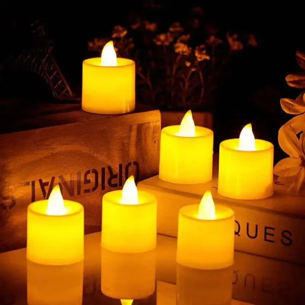 Flameless LED Electronic Candle Dropping Wax Tea Light Realistic Flames Led Lamp Christmas Halloween Wedding Home Decor - Image 3