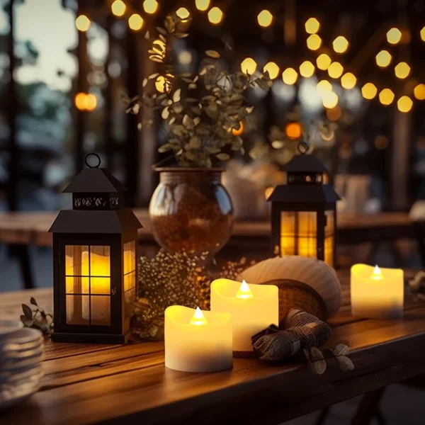 24/48Pcs Remote Flameless Flickering LED Candle Battery Operated Creative Wishing Led Tea Lights Wedding Christmas Table Decor - Image 8