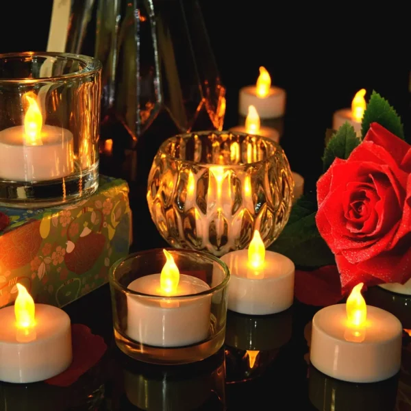 Flameless LED Electronic Candle Dropping Wax Tea Light Realistic Flames Led Lamp Christmas Halloween Wedding Home Decor - Image 5