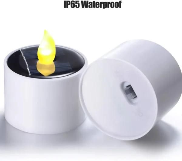 Solar Lamps Tea Lights LED Candle Light Outdoor Waterproof Energy Electronic Flickering Lighting Garden Wedding Party Decoration - Image 3