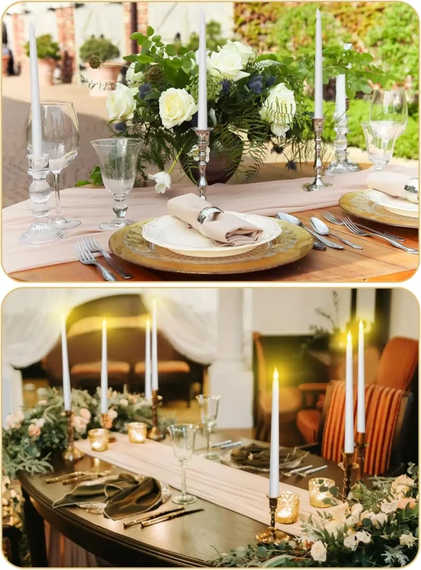 Large Battery-Powered Flameless Candles - LED Warm Light Candle Lamps for Home Decoration for Christmas and Halloween Parties - Image 8