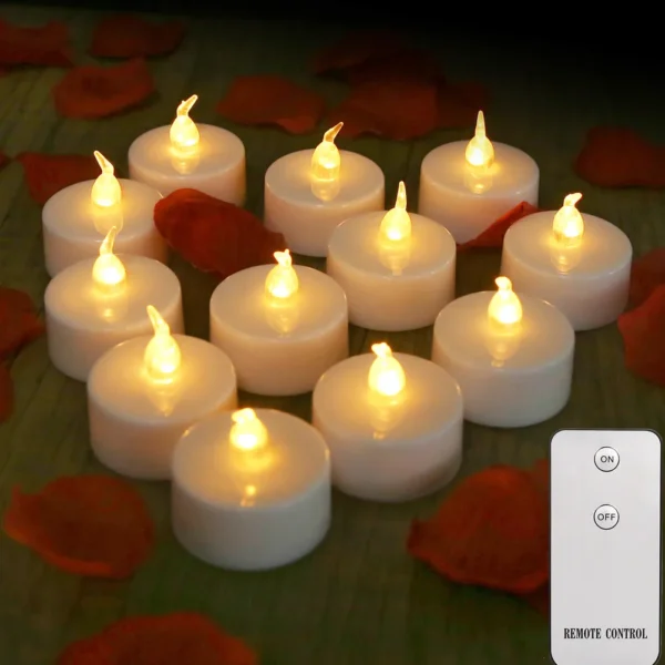 Set of 24/12pc Flameless Flickering LED Candles Battery Operated For Home Christmas Party Wedding Decoration Electronic Tealight - Image 4