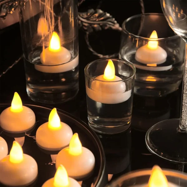 12Pcs LED Flameless Waterproof Candle Lights  Tea Candles Battery Powered for Home Wedding Birthday Party Decoration - Image 4