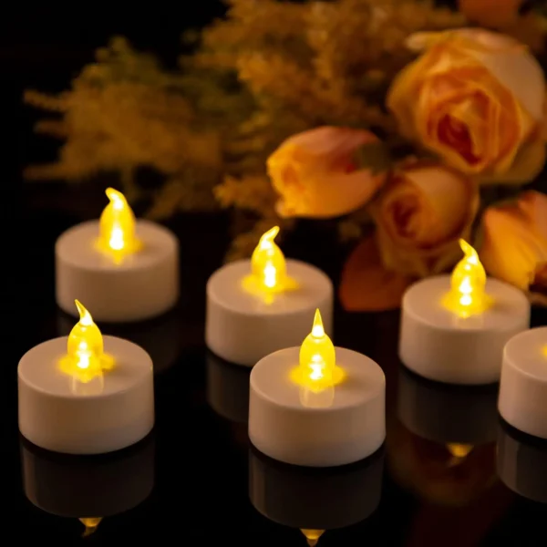 LED Candles 48/24/12 Pack Battery Operated Candles Batteries Lights Candles to Create Warm Ambiance Naturally Flickering Bright - Image 3