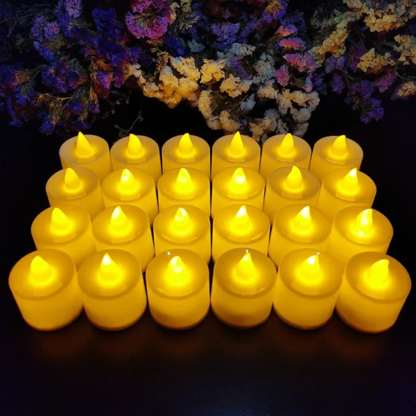Heart-Shaped Flameless LED Candle - Battery-Powered Tealight for Home Christmas Party Wedding Decoration Electronic Candles - Image 4