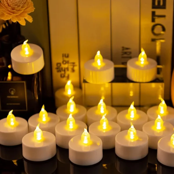 LED Candles 48/24/12 Pack Battery Operated Candles Batteries Lights Candles to Create Warm Ambiance Naturally Flickering Bright - Image 2
