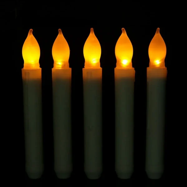 12PCS LED Flameless Electronic Candle Light Battery Operated Candles Taper Tealight LED Night Light For Christmas Wedding Decor - Image 2
