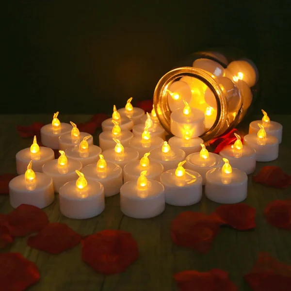 Set of 24/12pc Flameless Flickering LED Candles Battery Operated For Home Christmas Party Wedding Decoration Electronic Tealight - Image 9