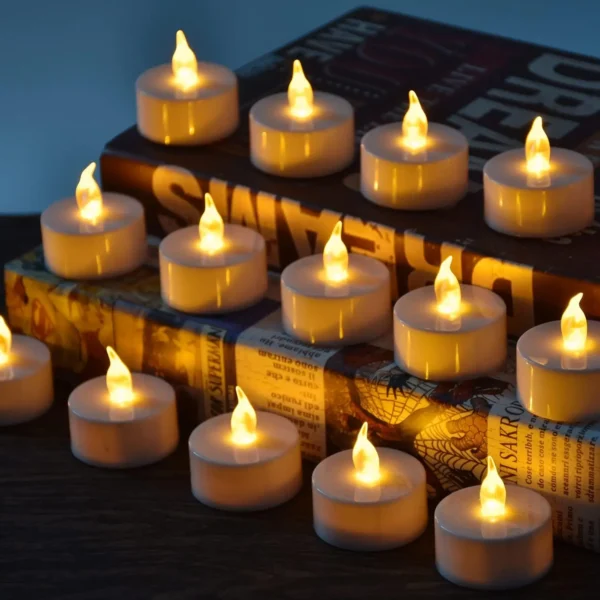 LED Candles 48/24/12 Pack Battery Operated Candles Batteries Lights Candles to Create Warm Ambiance Naturally Flickering Bright - Image 6